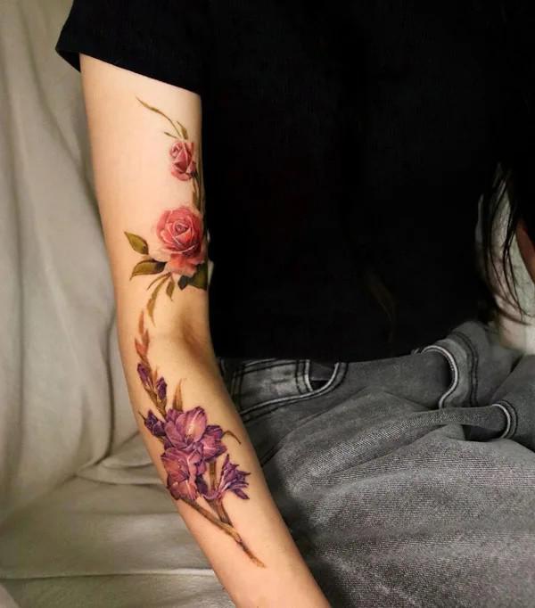 50 Gladiolus Tattoo Designs with Meaning