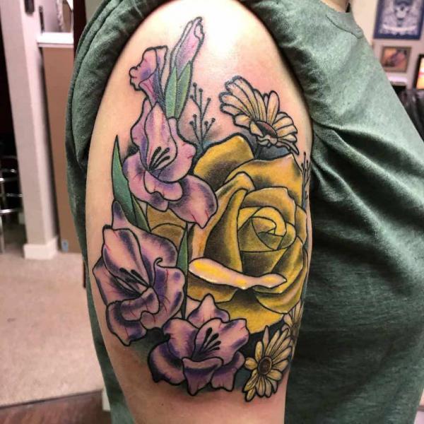 50 Gladiolus Tattoo Designs with Meaning