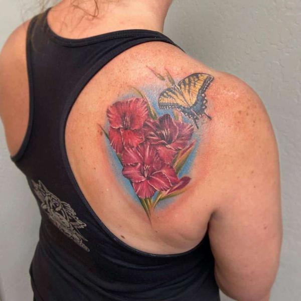 50 Gladiolus Tattoo Designs with Meaning