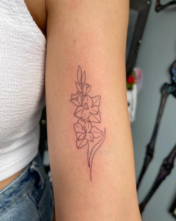 50 Gladiolus Tattoo Designs with Meaning