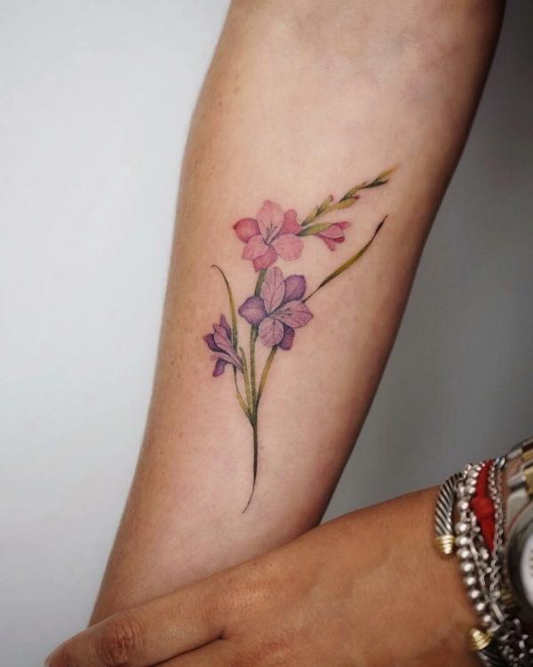 50 Gladiolus Tattoo Designs with Meaning