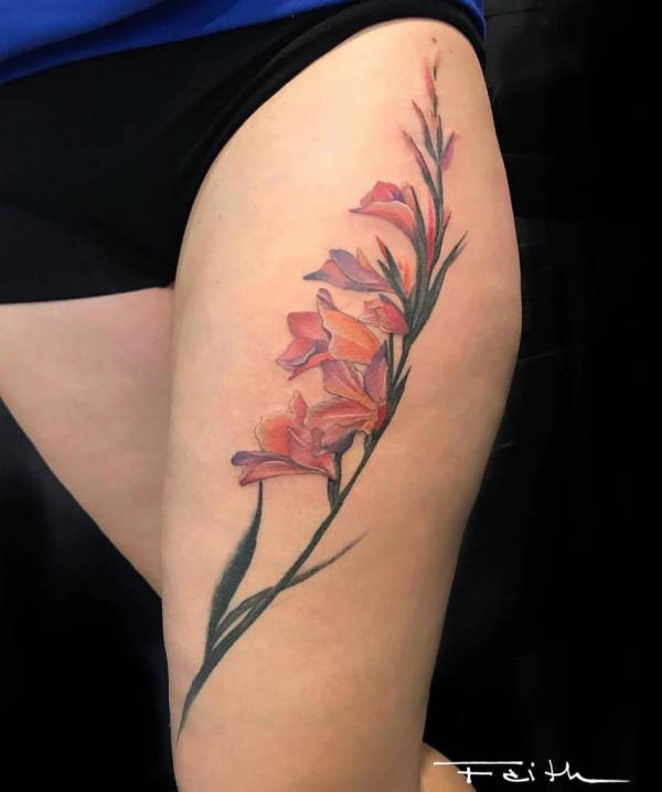 50 Gladiolus Tattoo Designs with Meaning