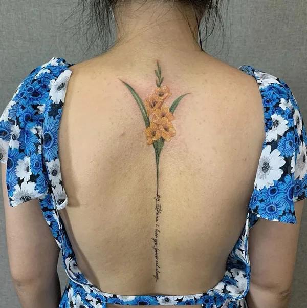 50 Gladiolus Tattoo Designs with Meaning