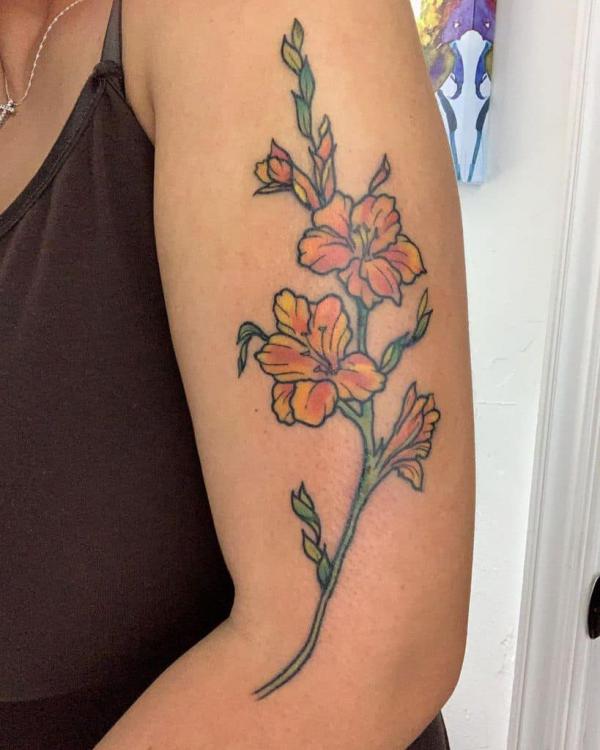 50 Gladiolus Tattoo Designs with Meaning