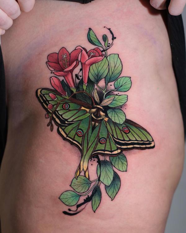 100 Luna Moth Tattoos: Meaning, Designs and Styles