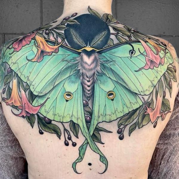 100 Luna Moth Tattoos: Meaning, Designs and Styles