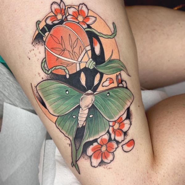 100 Luna Moth Tattoos: Meaning, Designs and Styles