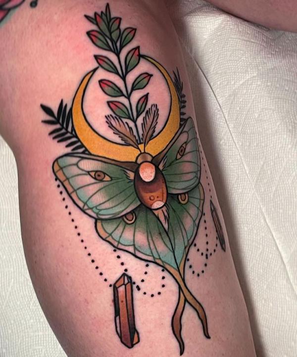 100 Luna Moth Tattoos: Meaning, Designs and Styles