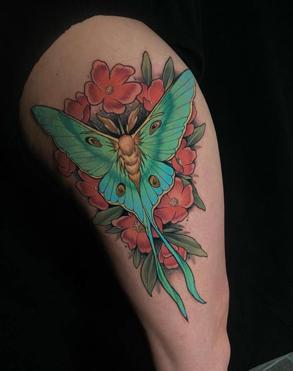 100 Luna Moth Tattoos: Meaning, Designs and Styles