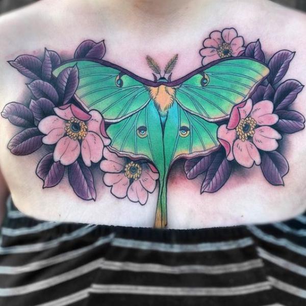 100 Luna Moth Tattoos: Meaning, Designs and Styles
