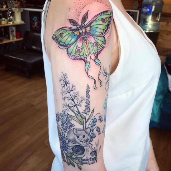 100 Luna Moth Tattoos: Meaning, Designs and Styles