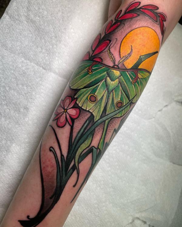 100 Luna Moth Tattoos: Meaning, Designs and Styles