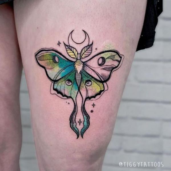 100 Luna Moth Tattoos: Meaning, Designs and Styles