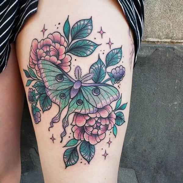 100 Luna Moth Tattoos: Meaning, Designs and Styles