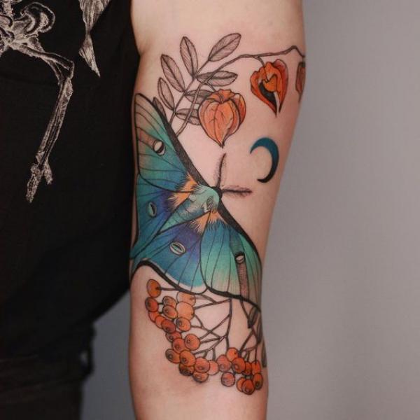 100 Luna Moth Tattoos: Meaning, Designs and Styles