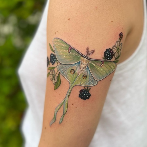 100 Luna Moth Tattoos: Meaning, Designs and Styles