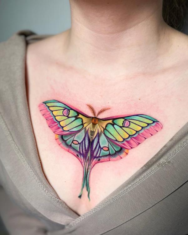 100 Luna Moth Tattoos: Meaning, Designs and Styles