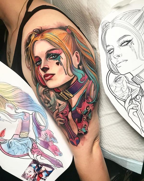 100 Harley Quinn Tattoo Ideas: Designs and Meaning
