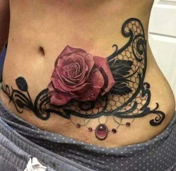 140 Meaningful Stomach Tattoos for Women