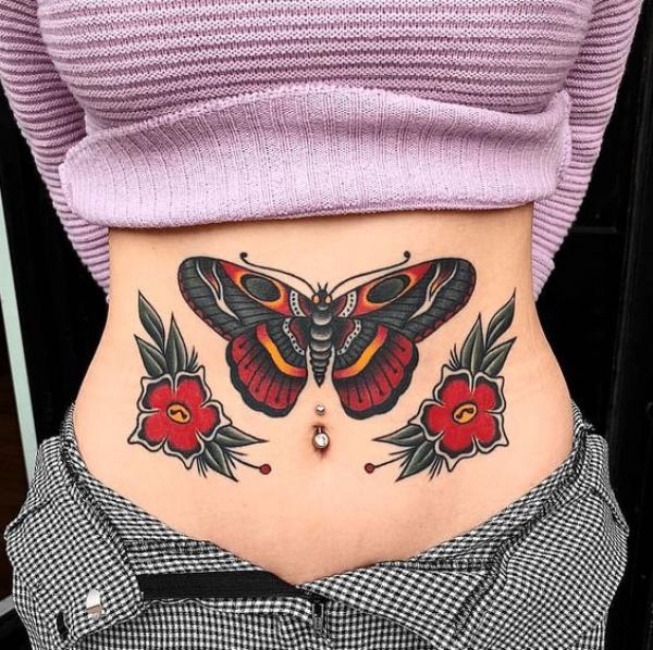 140 Meaningful Stomach Tattoos for Women