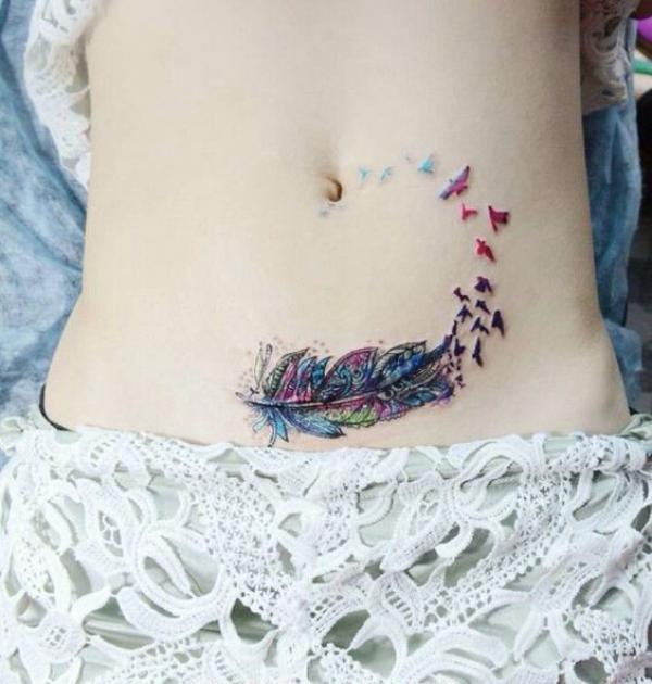 140 Meaningful Stomach Tattoos for Women