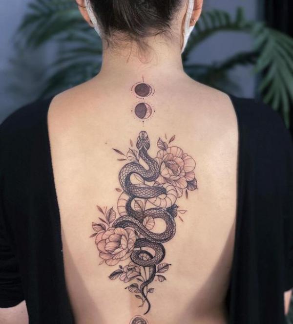 70 Rose and Snake Tattoo Designs with Meaning