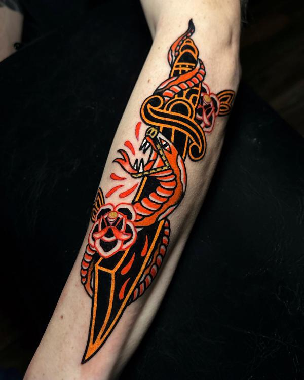 70 Rose and Snake Tattoo Designs with Meaning