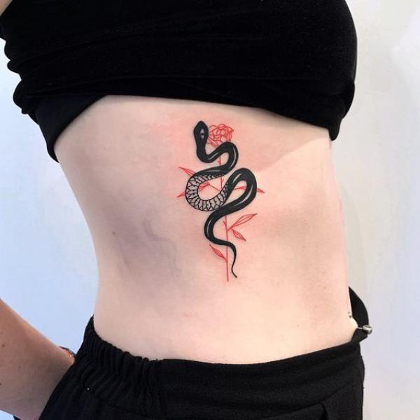 70 Rose and Snake Tattoo Designs with Meaning