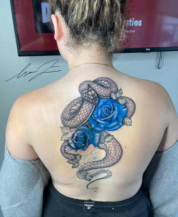 70 Rose and Snake Tattoo Designs with Meaning