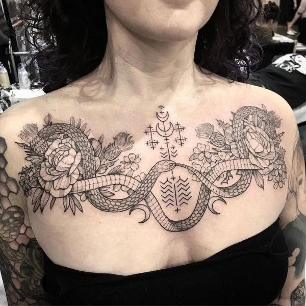 70 Rose and Snake Tattoo Designs with Meaning