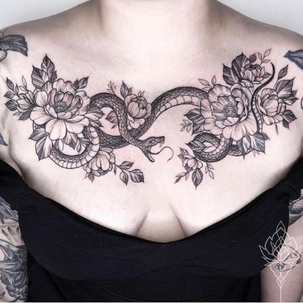 70 Rose and Snake Tattoo Designs with Meaning