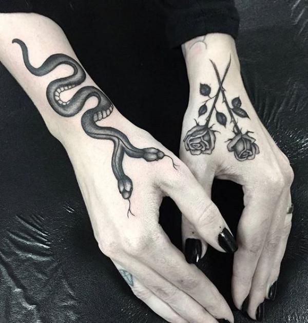 70 Rose and Snake Tattoo Designs with Meaning