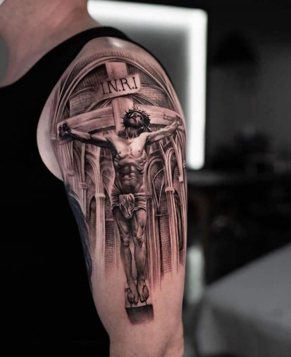 50 Meaningful Cross Tattoos with Jesus
