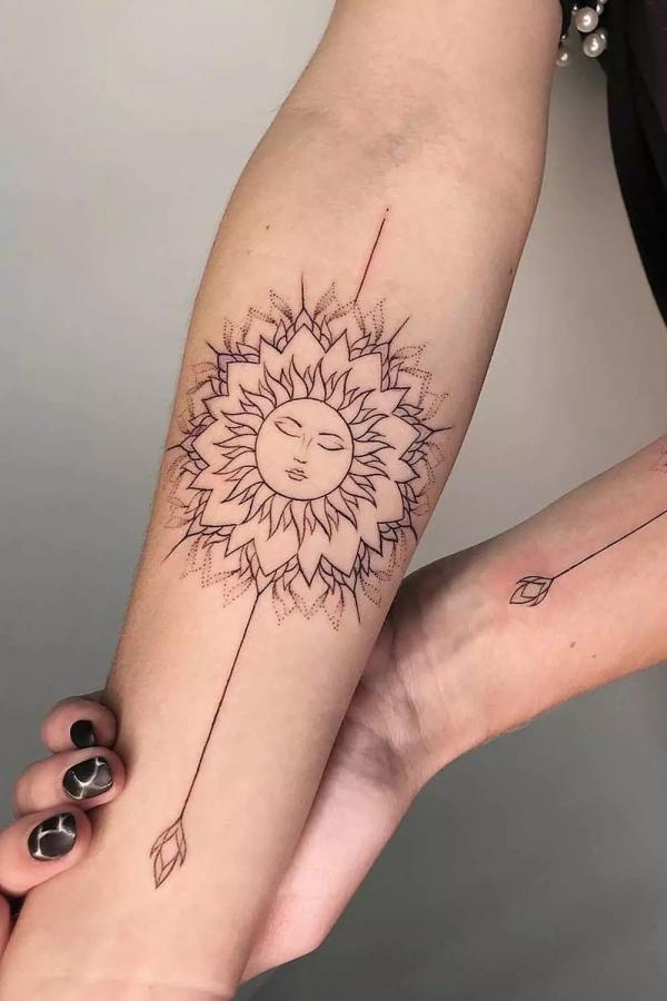 160 Sun Tattoo Designs with Meaning