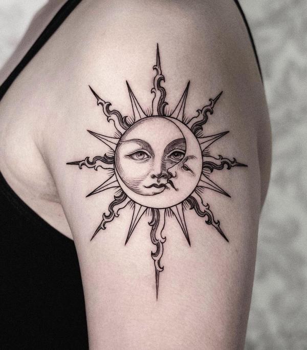 160 Sun Tattoo Designs with Meaning