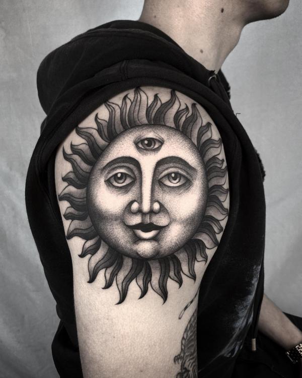 160 Sun Tattoo Designs with Meaning