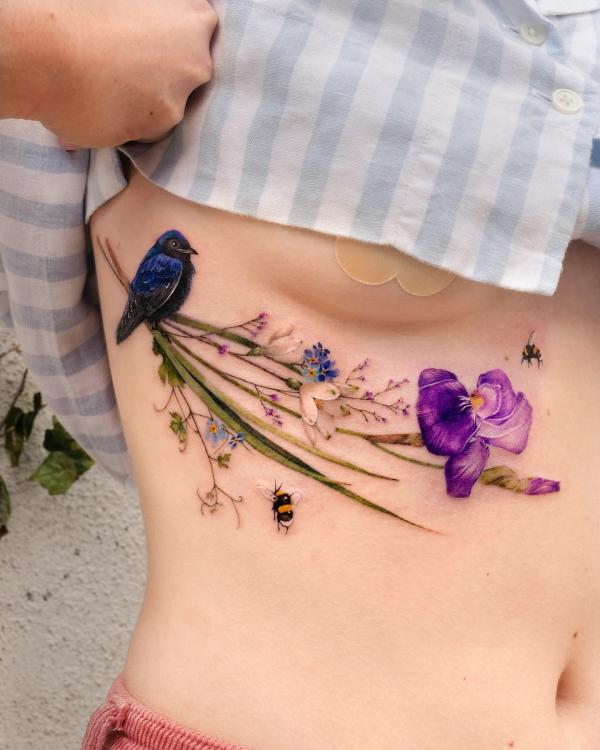 80 Cute Side Boob Tattoos for women
