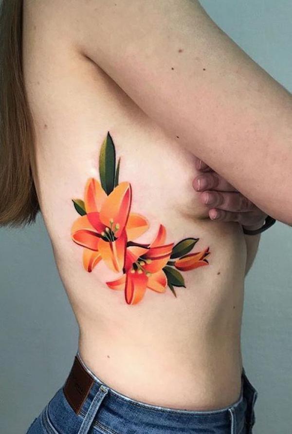 80 Cute Side Boob Tattoos for women