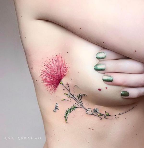80 Cute Side Boob Tattoos for women