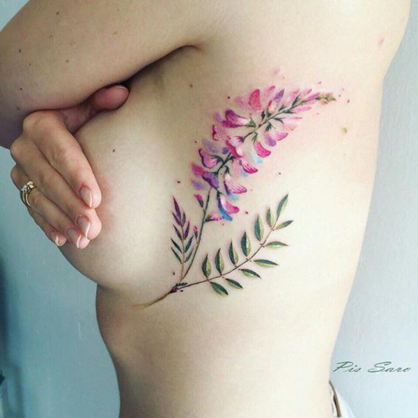 80 Cute Side Boob Tattoos for women