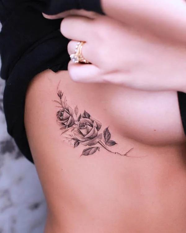 80 Cute Side Boob Tattoos for women