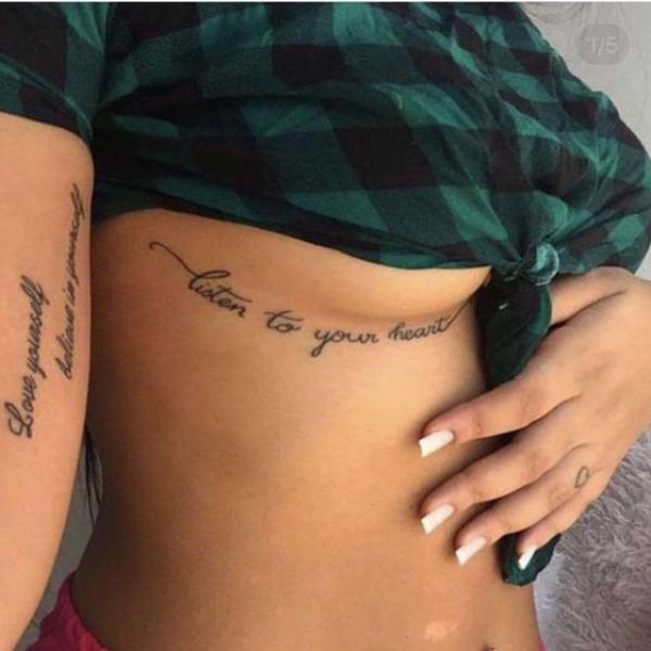 80 Cute Side Boob Tattoos for women