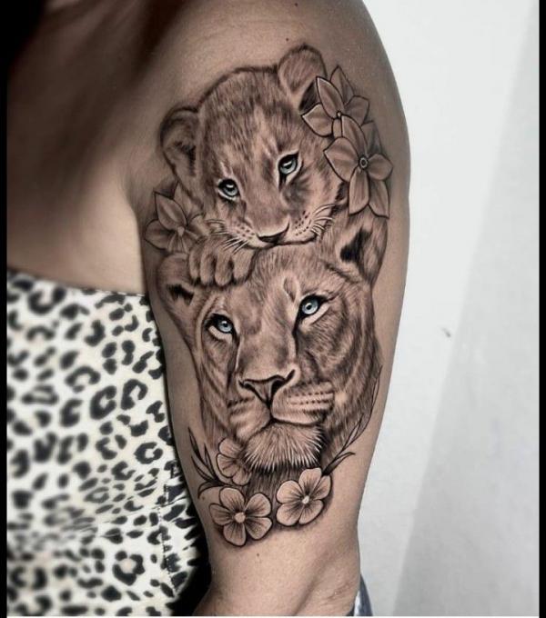20 Lioness and Cub Tattoo Designs with Meaning