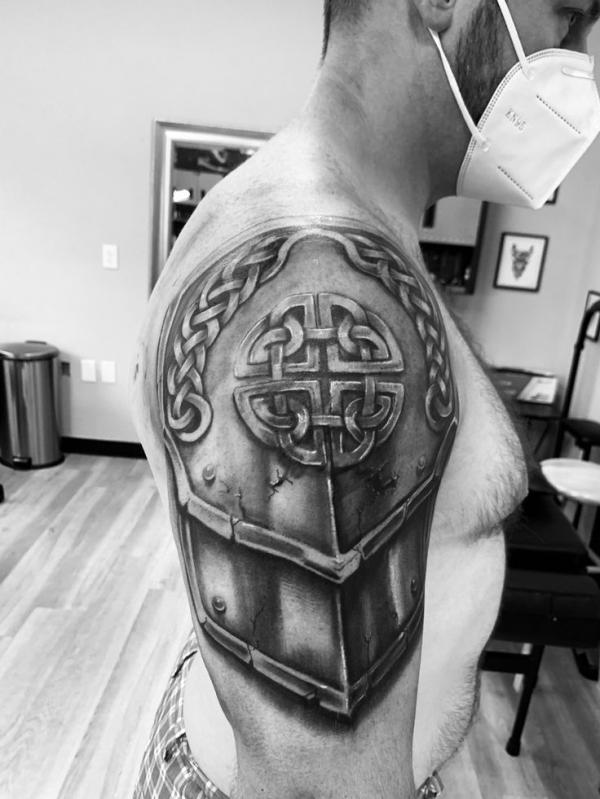 70 Shield Tattoo Designs with Meaning