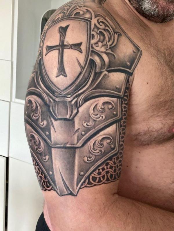 70 Shield Tattoo Designs with Meaning