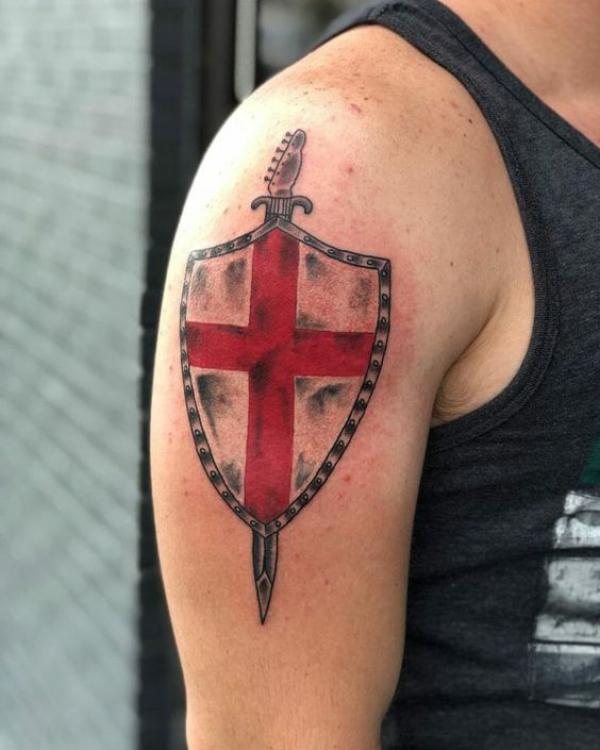 70 Shield Tattoo Designs with Meaning