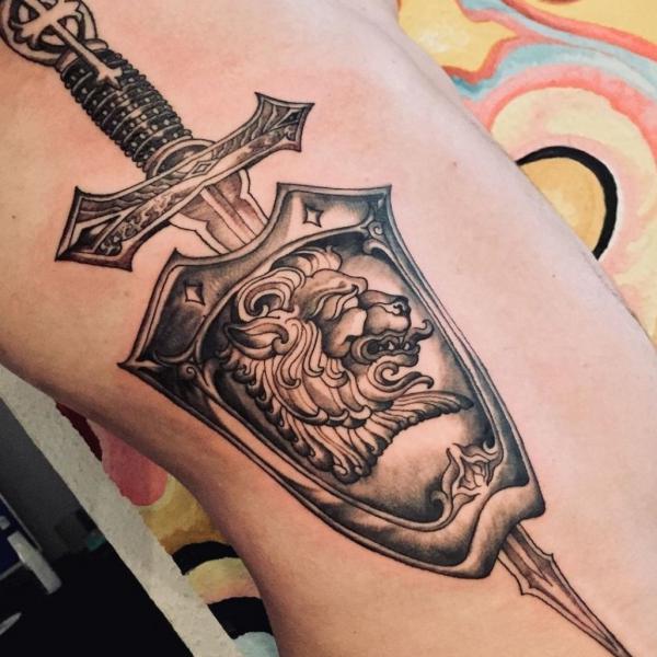 70 Shield Tattoo Designs with Meaning