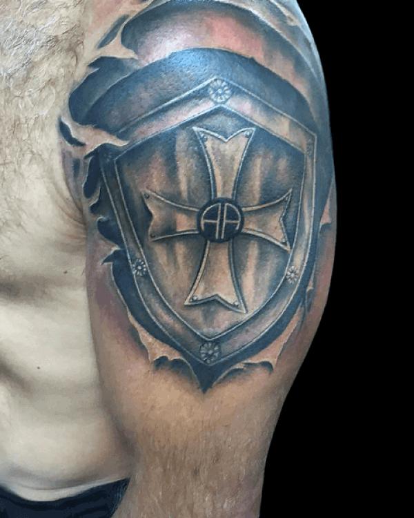 70 Shield Tattoo Designs with Meaning