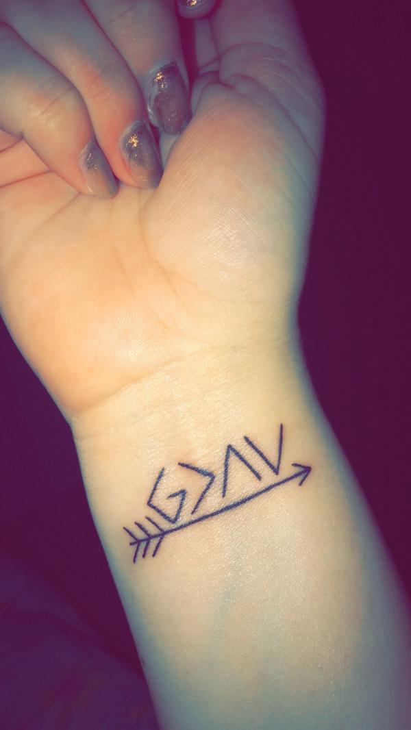 40 God is Greater Than the Highs and Lows Tattoos
