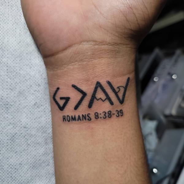 40 God is Greater Than the Highs and Lows Tattoos